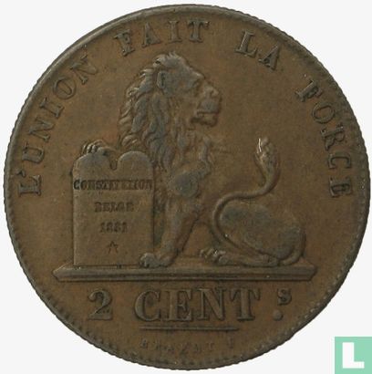 België 2 centimes 1849 - Afbeelding 2