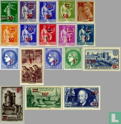 Briefmarken, mit Aufdruck