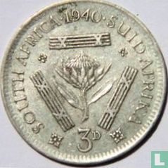 Afrique du Sud 3 pence 1940 - Image 1