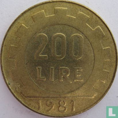 Italien 200 Lire 1981 - Bild 1
