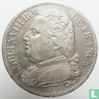 Frankrijk 5 francs 1815 (LOUIS XVIII - M) - Afbeelding 2