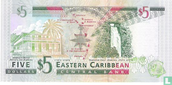 Oost. Caraïben 5 Dollars K (St. Kitts) - Afbeelding 2