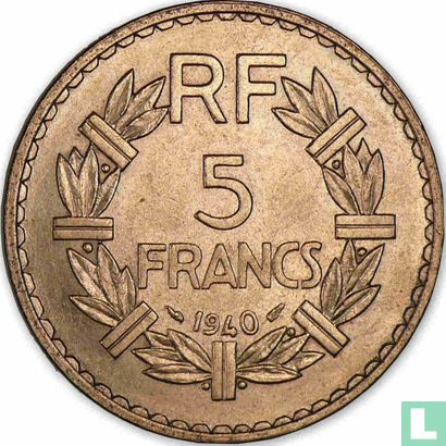 Frankreich 5 Franc 1940 - Bild 1