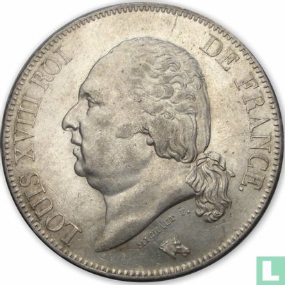 Frankrijk 5 francs 1824 (L) - Afbeelding 2
