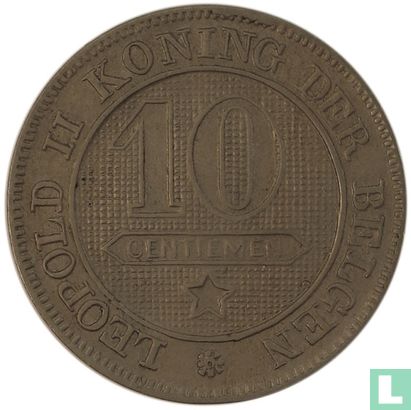 Belgien 10 Centime 1901 (NLD) - Bild 2