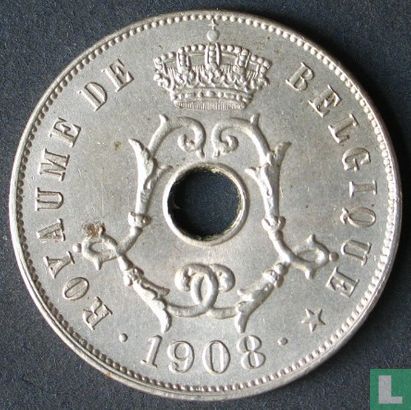 België 25 centimes 1908 (FRA) - Afbeelding 1