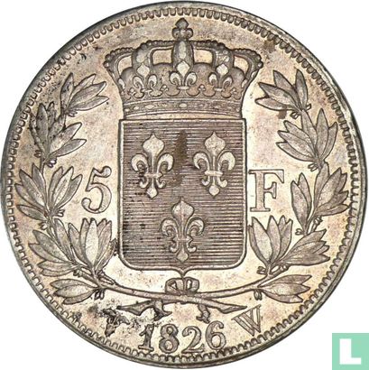 France 5 francs 1826 (W) - Image 1