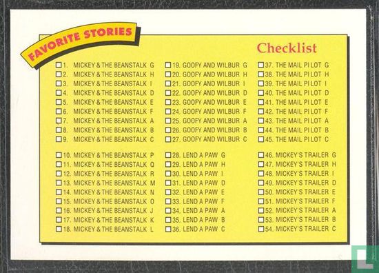 Favourite Stories Checklist - Afbeelding 1