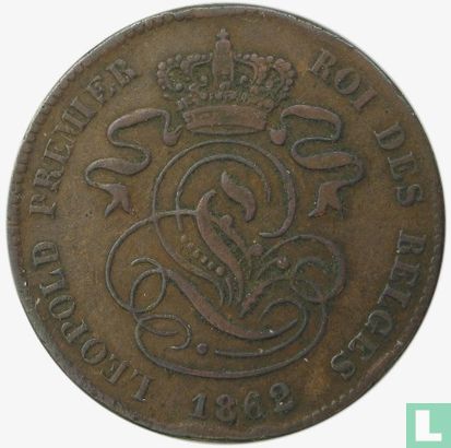 Belgium 2 centimes 1862 - Image 1