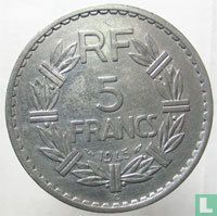 Frankrijk 5 francs 1945 (C - aluminium) - Afbeelding 1