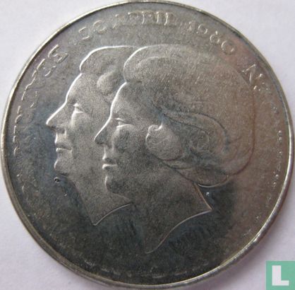 Netherlands 2½ gulden 1980 (misstrike) "Investiture of New Queen" - Image 2