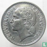 Frankrijk 5 francs 1945 (C - aluminium) - Afbeelding 2