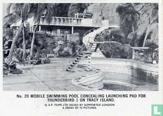 Mobile swimming pool concealing launching pad for Thunderbird 1 on Tracy Island. - Afbeelding 1