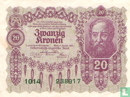 Austria 20 Kronen 1922 - Image 1