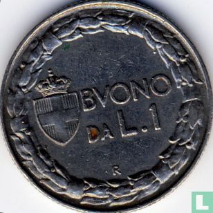 Italienische 1 Lira 1928 - Bild 2
