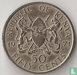 Kenya 50 cents 1971 - Image 1