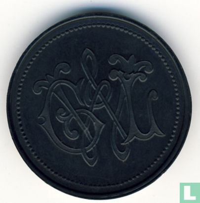 Ceylon 25 cents 1872 Plantagegeld, Hultsdorf Mills - Image 1