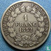 Frankrijk 1 franc 1852 - Afbeelding 1