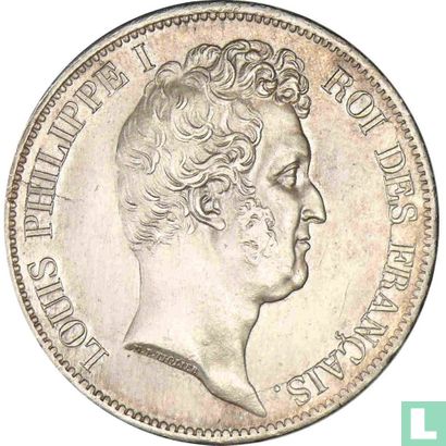 France 5 francs 1831 (Texte incus - Tête nue - A) - Image 2