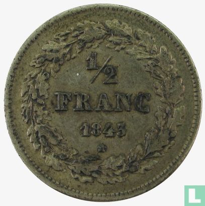 Belgique ½ franc 1843 - Image 1