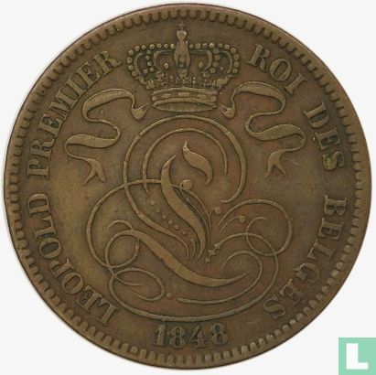 België 10 centimes 1848 - Afbeelding 1