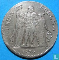 France 5 francs AN 10 (K) - Image 2
