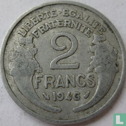 Frankrijk 2 francs 1946 (zonder B) - Afbeelding 1