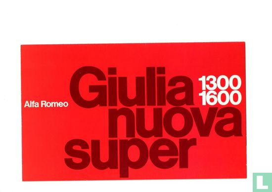 Alfa Romeo Giulia Nuova Super 1300/1600 - Afbeelding 1