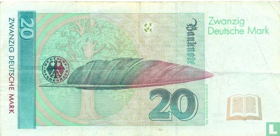 Bundesbank, 20 D-Mark, 1991 (a) - Image 2