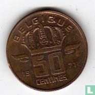 Belgium 50 centimes 1971 (FRA) - Image 1