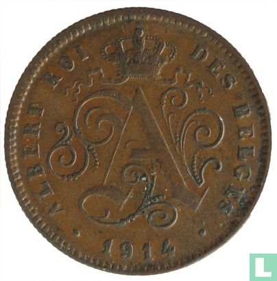 Belgique 2 centimes 1914 - Image 1