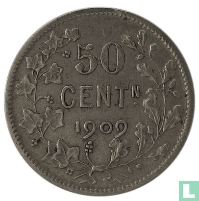 Belgium 50 centimes 1909 (NLD - coin alignment) - Image 1