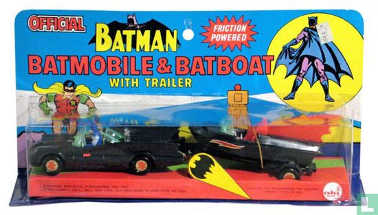 Batmobile & Batboat with trailer - Image 1