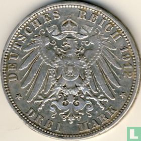 Hamburg 3 mark 1912 - Image 1