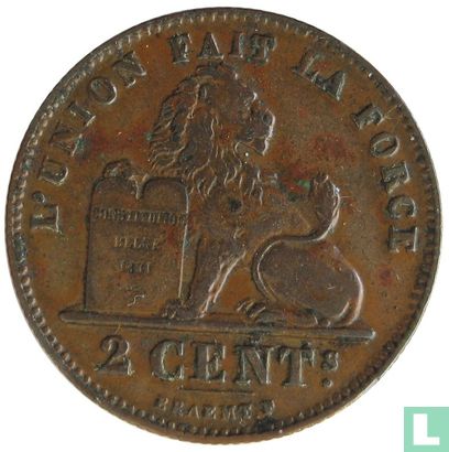 Belgique 2 centimes 1914 - Image 2