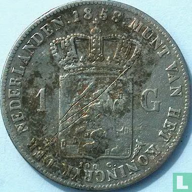 Nederland 1 gulden 1858 - Afbeelding 1