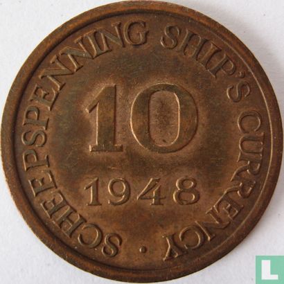 Boordgeld 10 cent 1948 Holland Amerika Lijn - Image 1