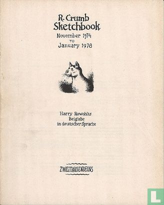 R. Crumb Sketchbook November 1974 to January 1978 - Afbeelding 3