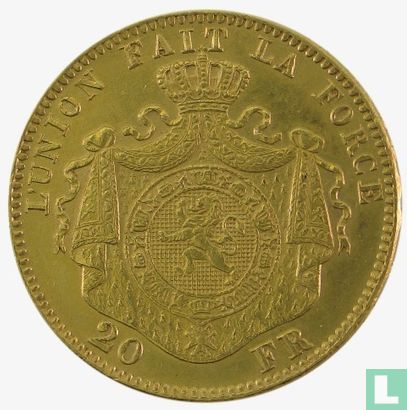 Belgique 20 francs 1874 - Image 2