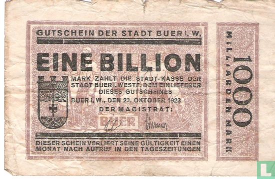 Buer, Westphalia 1 Billion Mark - Image 1