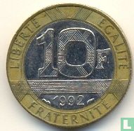 Frankreich 10 Franc 1992 (Wendeprägung) - Bild 1