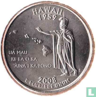 Verenigde Staten ¼ dollar 2008 (D) "Hawaii" - Afbeelding 1