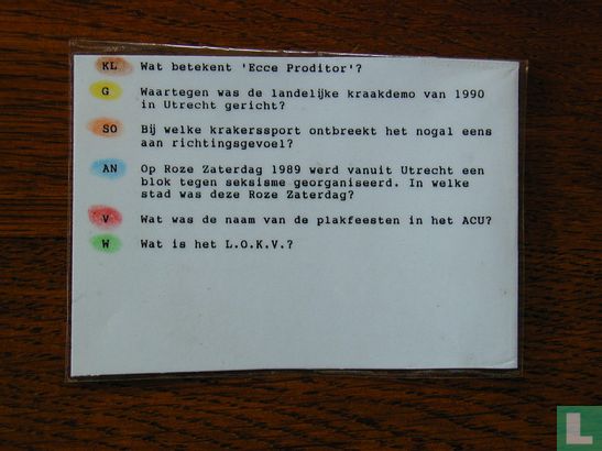 Trivial Pursuit, Eerste Utrechtse Genus Editie 1994-1995 - Bild 2