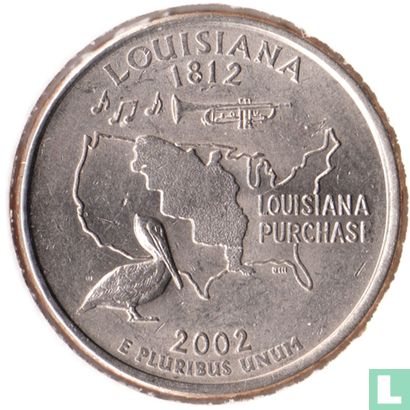 Verenigde Staten ¼ dollar 2002 (P) "Louisiana" - Afbeelding 1
