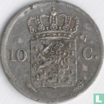Nederland 10 cent 1825 (mercuriusstaf) - Afbeelding 2