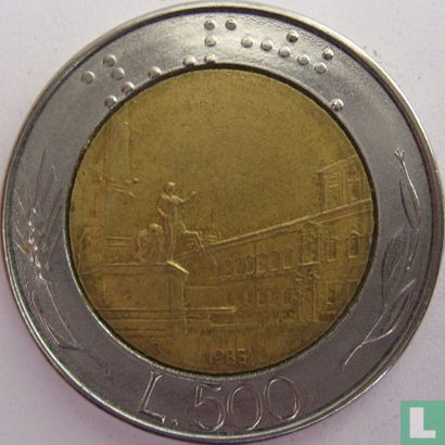 Italy 500 lire 1985 (bimetal - type 1) - Image 1
