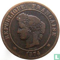 Frankrijk 5 centimes 1874 (K) - Afbeelding 1