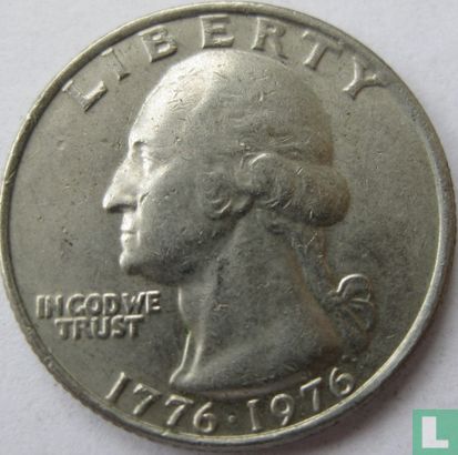 Vereinigte Staaten ¼ Dollar 1976 (verkupfernickelten Kupfer - ohne Buchstabe) "200th anniversary of Independence" - Bild 1