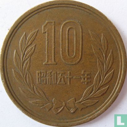 Japan 10 yen 1976 (jaar 51) - Afbeelding 1