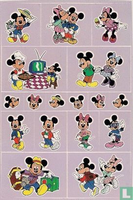 Mickey Mouse ansichtkaart met stickers           